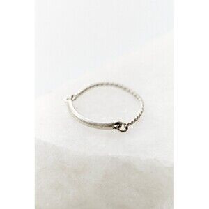 Urban Outfitter Women's Delicate Rope Ring Antique Silver NWT $29.00 Sz 5.5